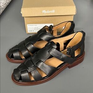 Madewell Black Fisherman Flats